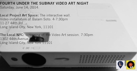 4th Under The Subway Video Art Night