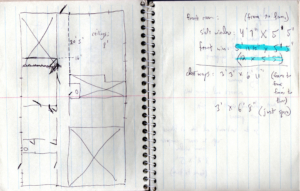 Scan of notebook pages for Intersection project.