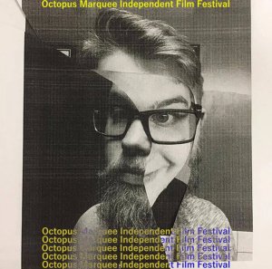 Logo for Octopus Marquee Independent Film Festival, shows the title and collage of images.