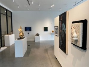 Gallery photo of Rewilding exhibition at Fishers Art Center.